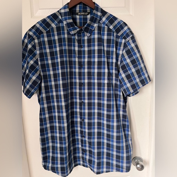 Mens Arcteryx Brohm Short Sleeve Plaid Button Up Shirt Size XL - Picture 5 of 9